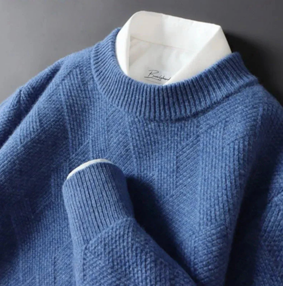 Sweter męski kaszmirowy – klasyczny, miękki, oddychający, premium jakość