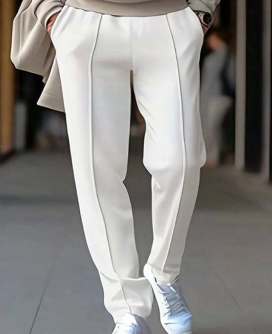 Spodnie męskie eleganckie – dopasowane, elastyczne, styl smart casual
