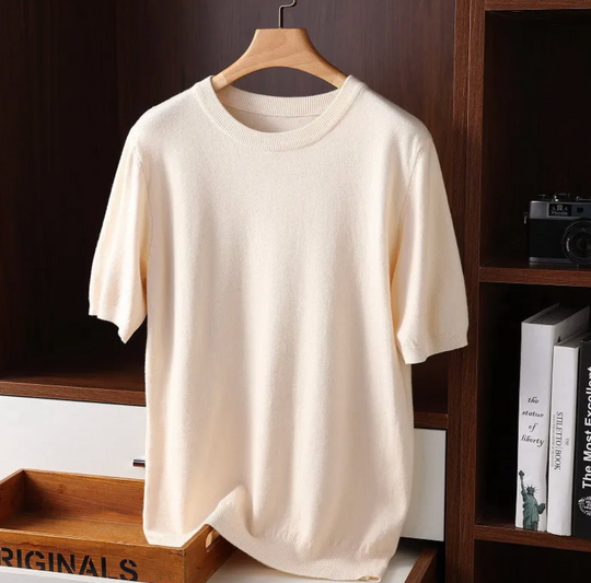 Męski t-shirt kaszmirowy premium – lekki, oddychający, luksusowy komfort