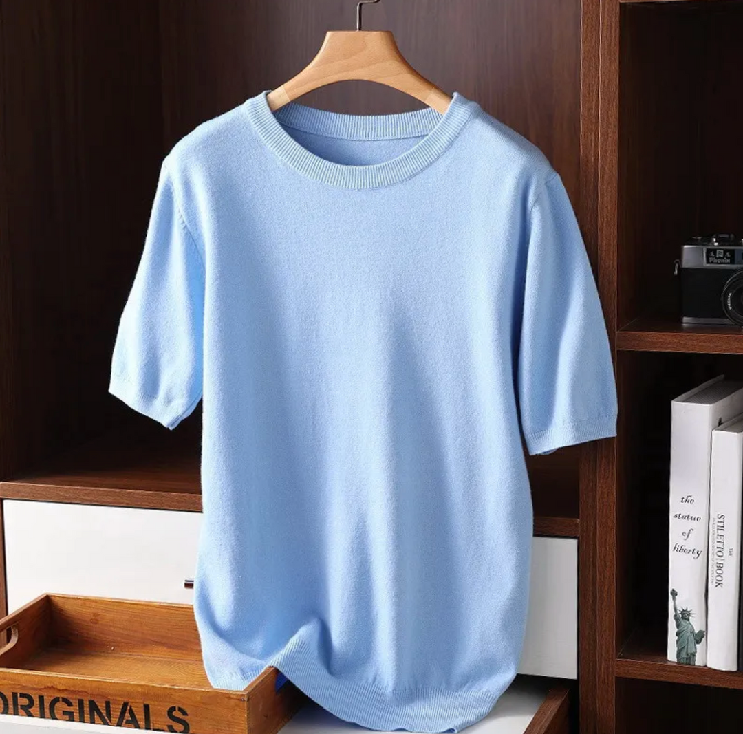 Męski t-shirt kaszmirowy premium – lekki, oddychający, luksusowy komfort