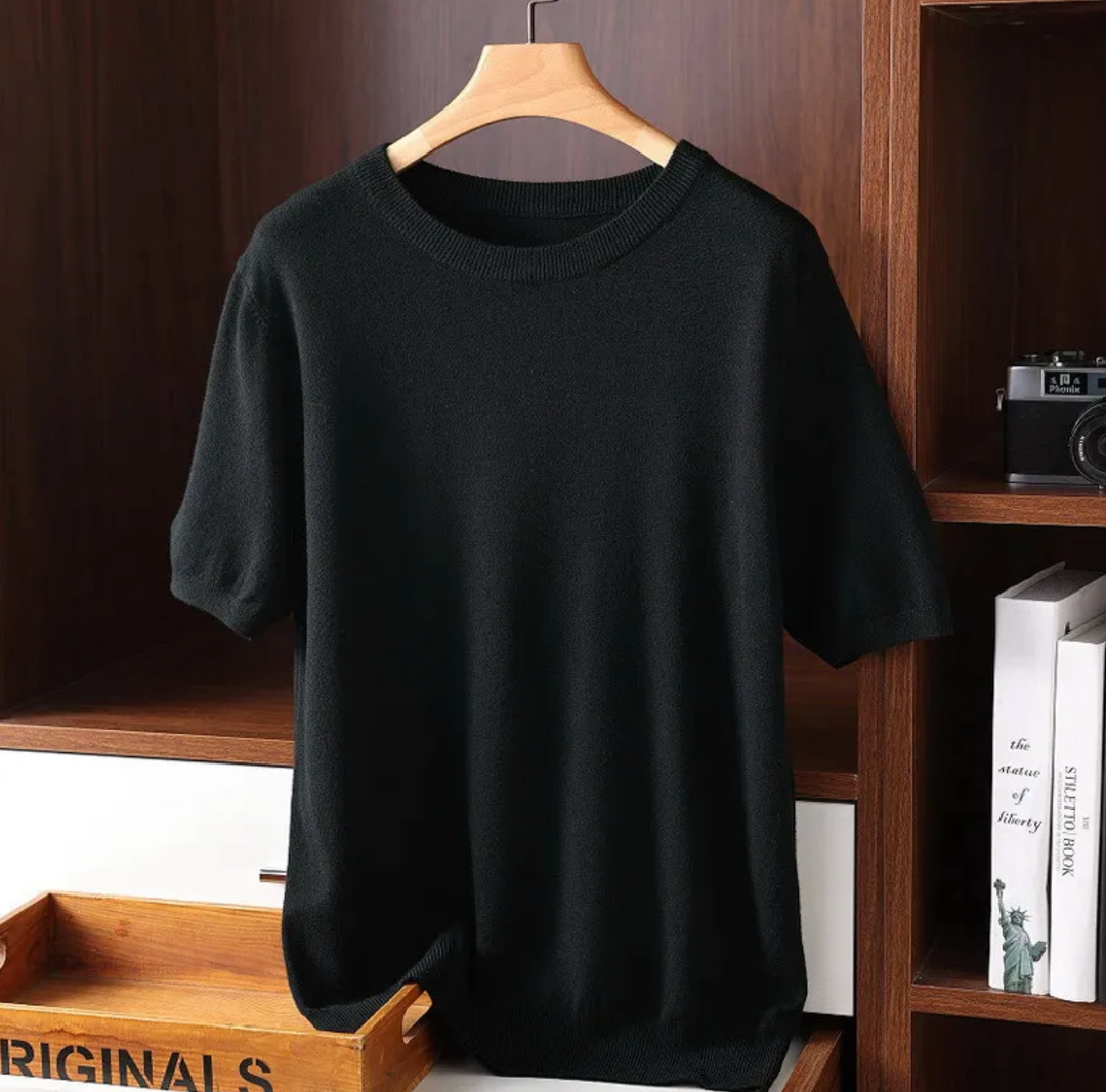 Męski t-shirt kaszmirowy premium – lekki, oddychający, luksusowy komfort