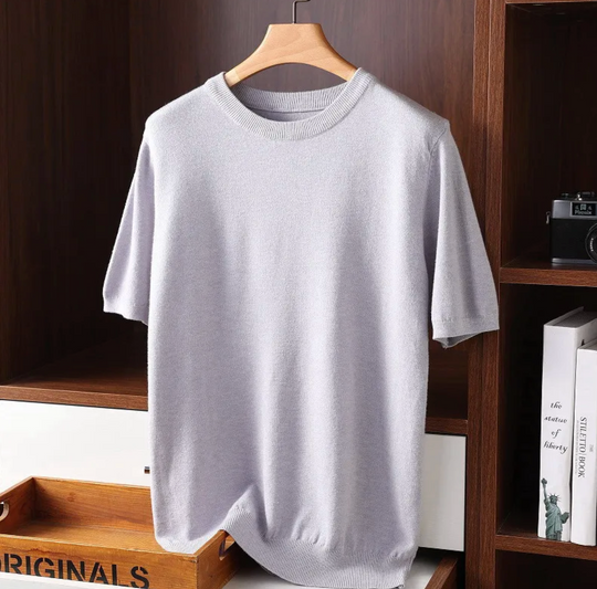 Męski t-shirt kaszmirowy premium – lekki, oddychający, luksusowy komfort