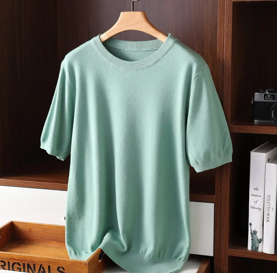 Męski t-shirt kaszmirowy premium – lekki, oddychający, luksusowy komfort