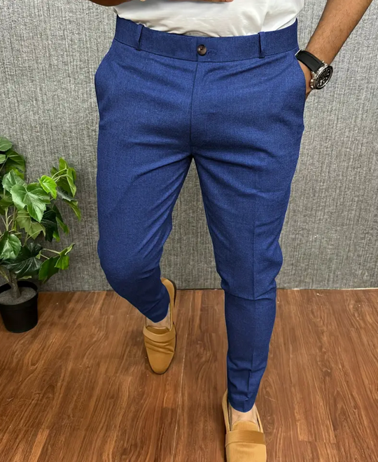 Męskie spodnie eleganckie slim fit – nowoczesny krój, komfort noszenia, uniwersalne