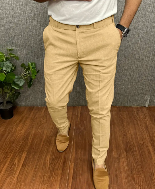 Męskie spodnie eleganckie slim fit – nowoczesny krój, komfort noszenia, uniwersalne