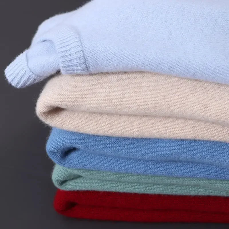 Męski sweter klasyczny z okrągłym dekoltem – miękki, elegancki sweter casual na co dzień