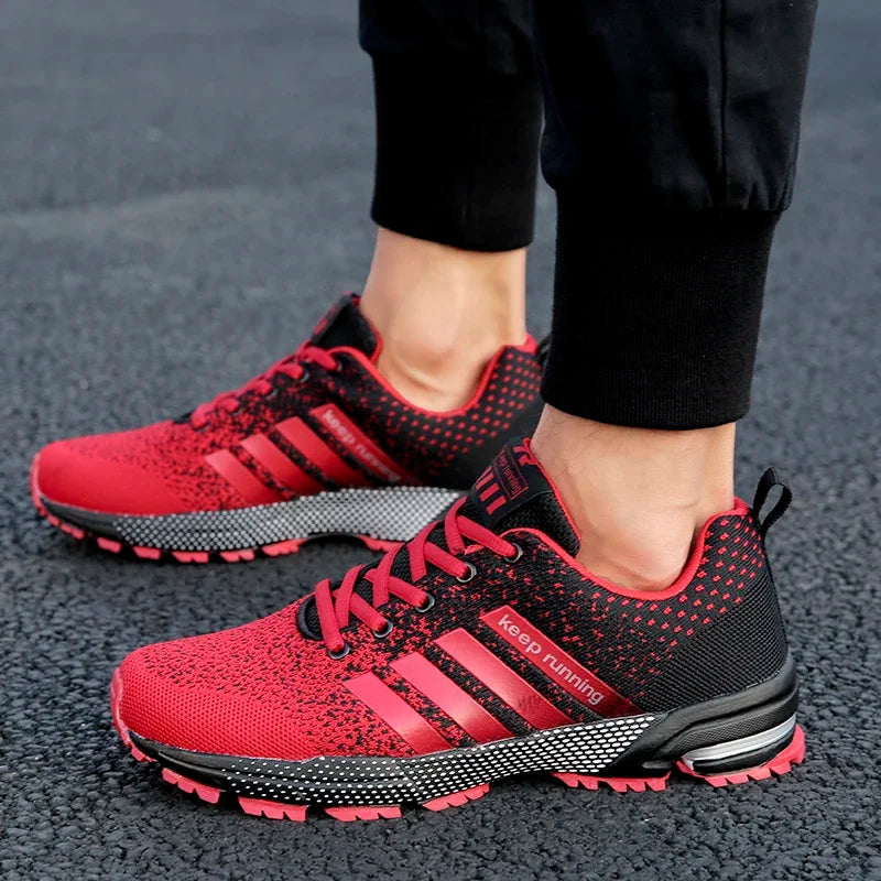 Męskie buty sportowe do biegania – lekkie sneakersy z oddychającą siateczką i amortyzacją