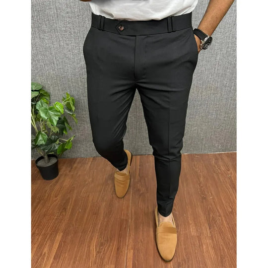 Męskie spodnie eleganckie slim fit – nowoczesny krój, komfort noszenia, uniwersalne