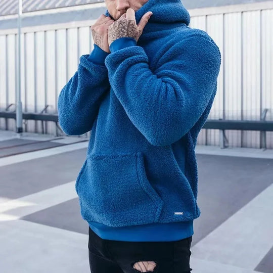 Męska bluza z kapturem typu teddy
