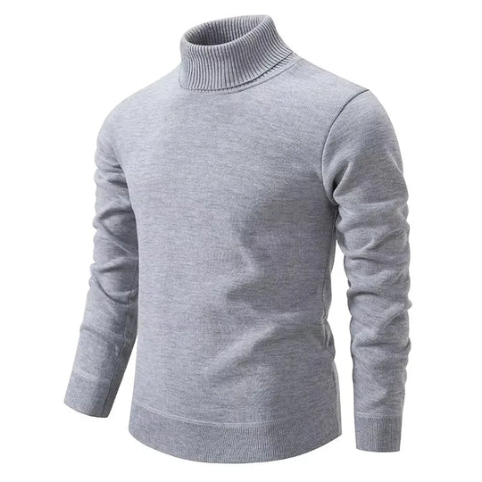 Męski golf z wełny – elegancki sweter z długim rękawem