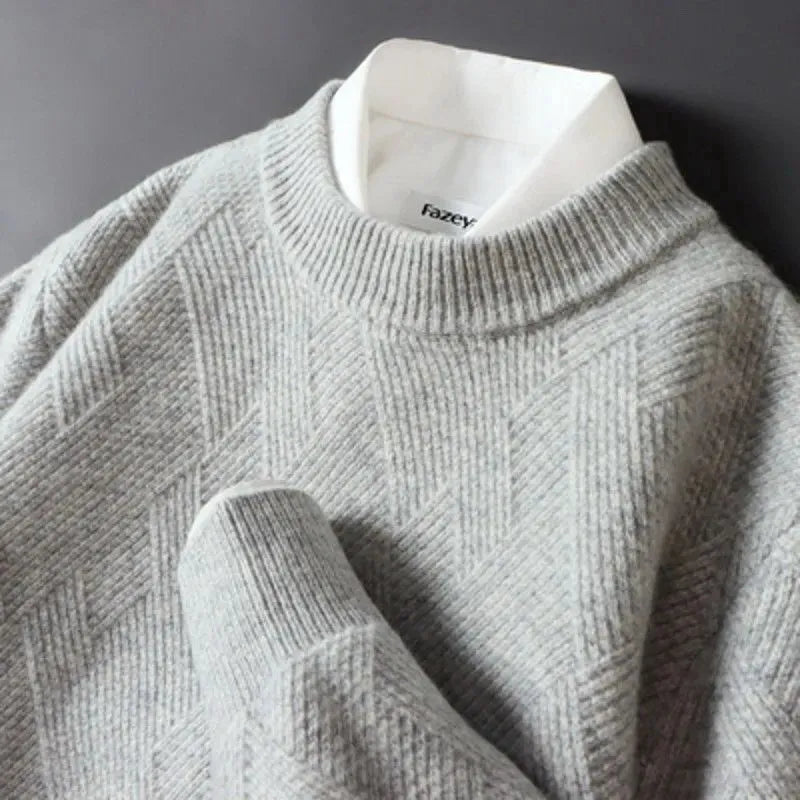 Sweter męski kaszmirowy – klasyczny, miękki, oddychający, premium jakość