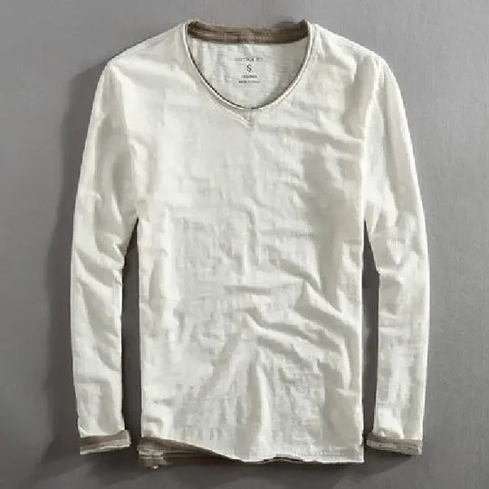 Męska koszulka longsleeve z dekoltem V – klasyczna i wygodna na co dzień