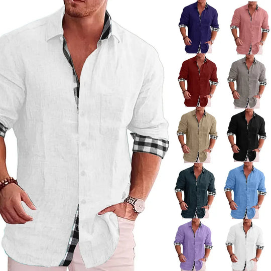 Męska koszula casual slim fit – elegancka koszula na co dzień