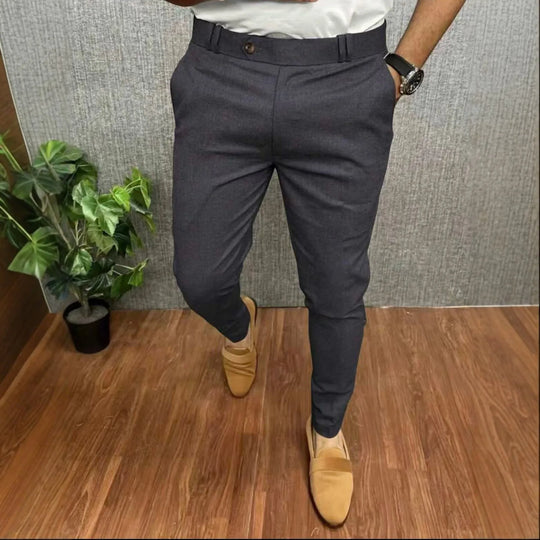 Męskie spodnie eleganckie slim fit – nowoczesny krój, komfort noszenia, uniwersalne